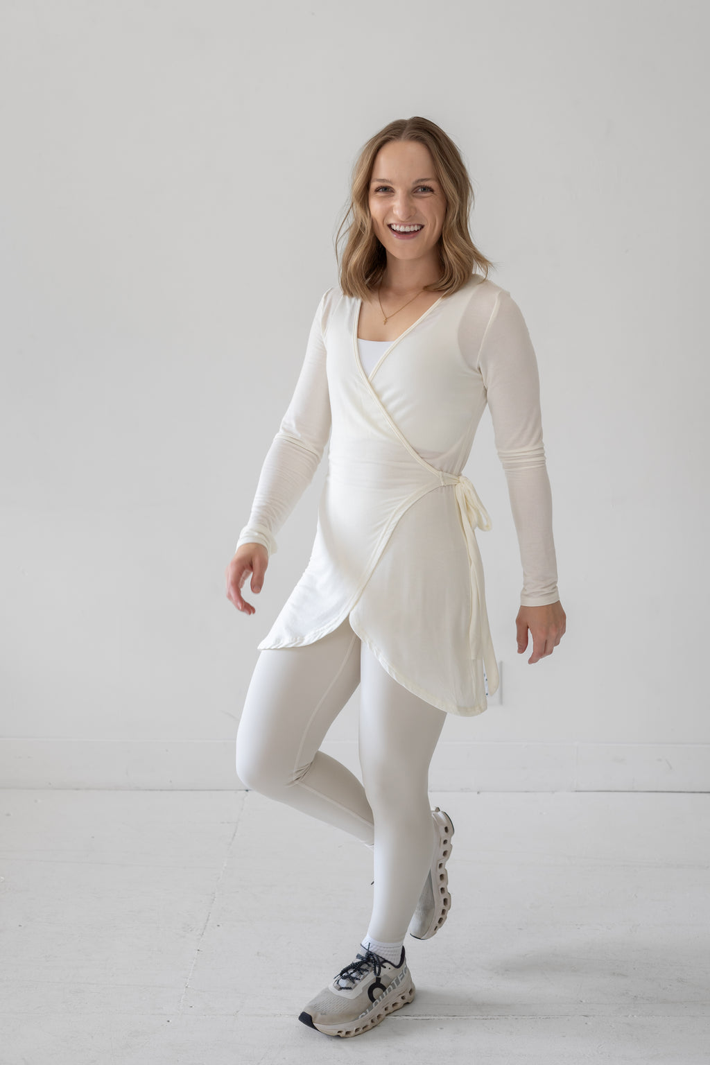 The Signature Wrap Top - Vanilla