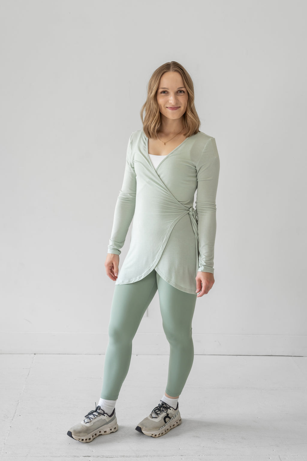 The Signature Wrap Top - Mint Green