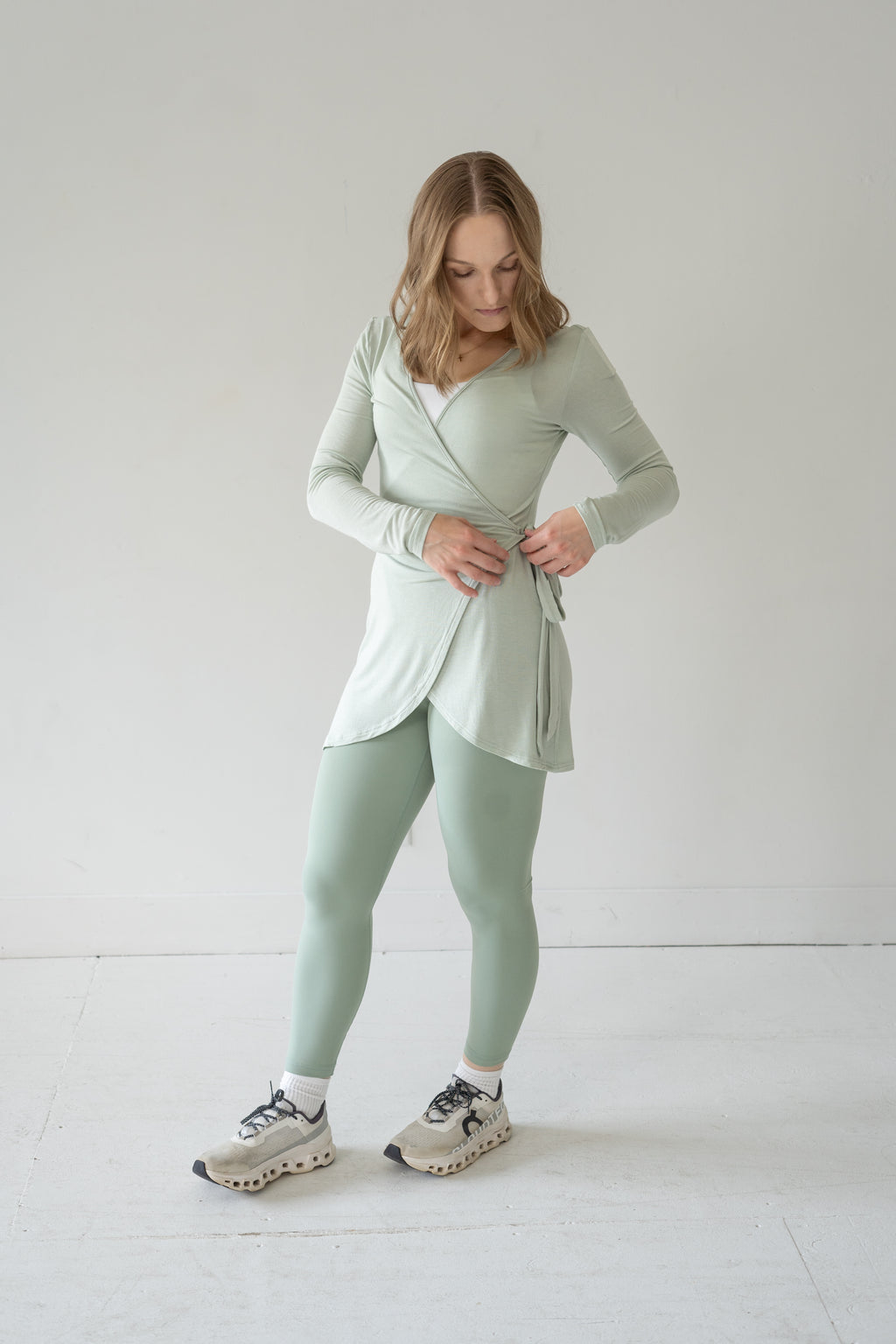 The Signature Wrap Top - Mint Green