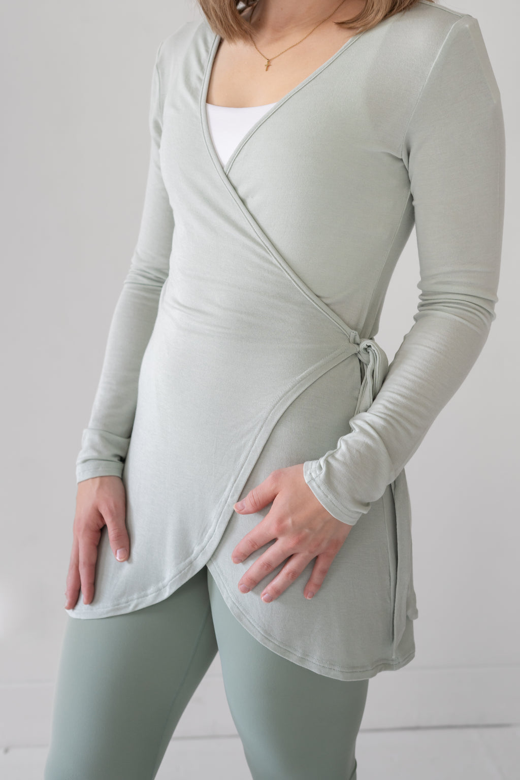 The Signature Wrap Top - Mint Green