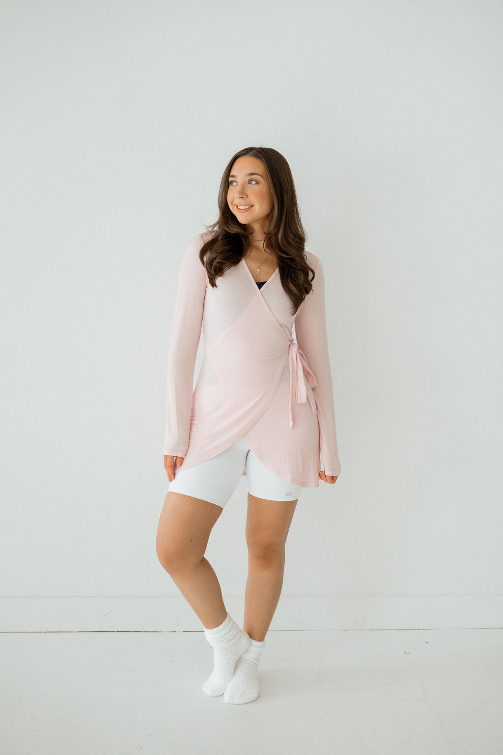 The Signature Wrap Top - Ballet Pink