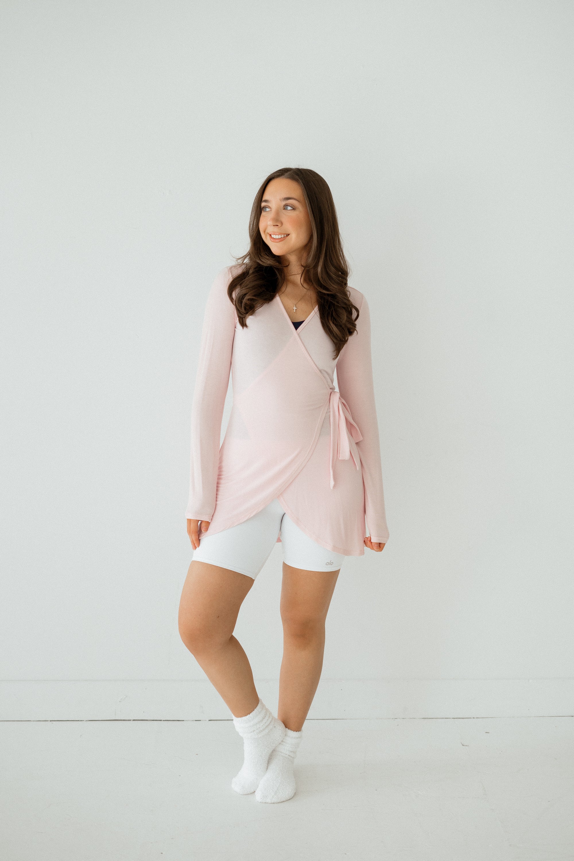 The Signature Wrap Top - Ballet Pink