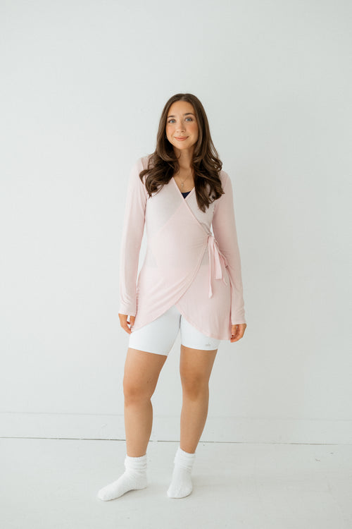 The Signature Wrap Top - Ballet Pink