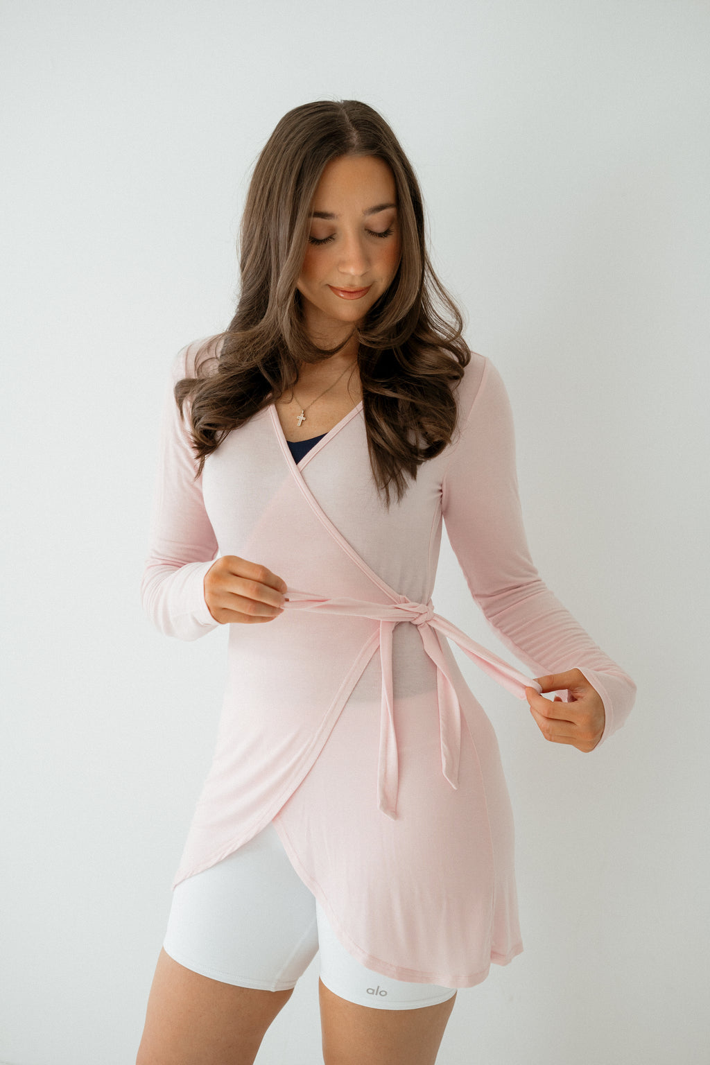 The Signature Wrap Top - Ballet Pink