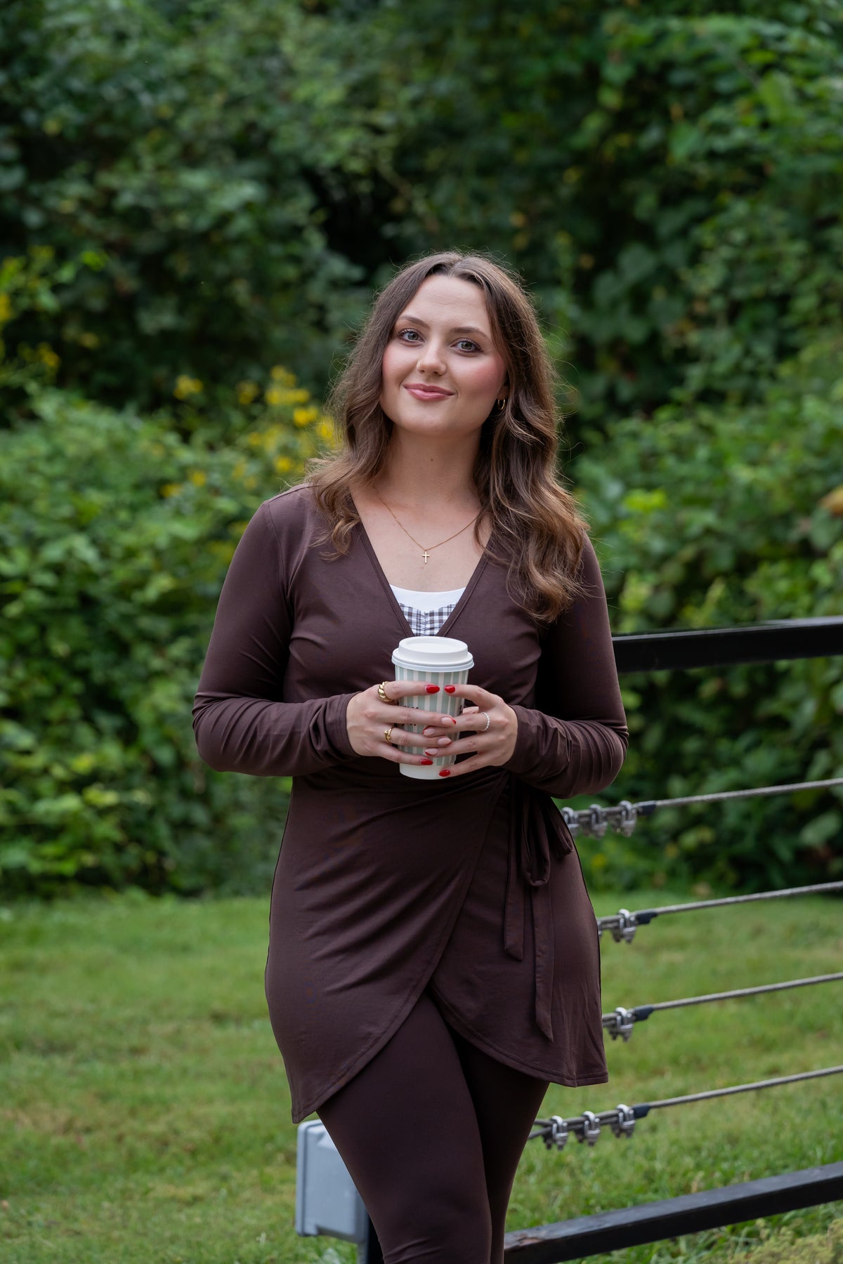 The Signature Wrap Top - Chocolate Brown