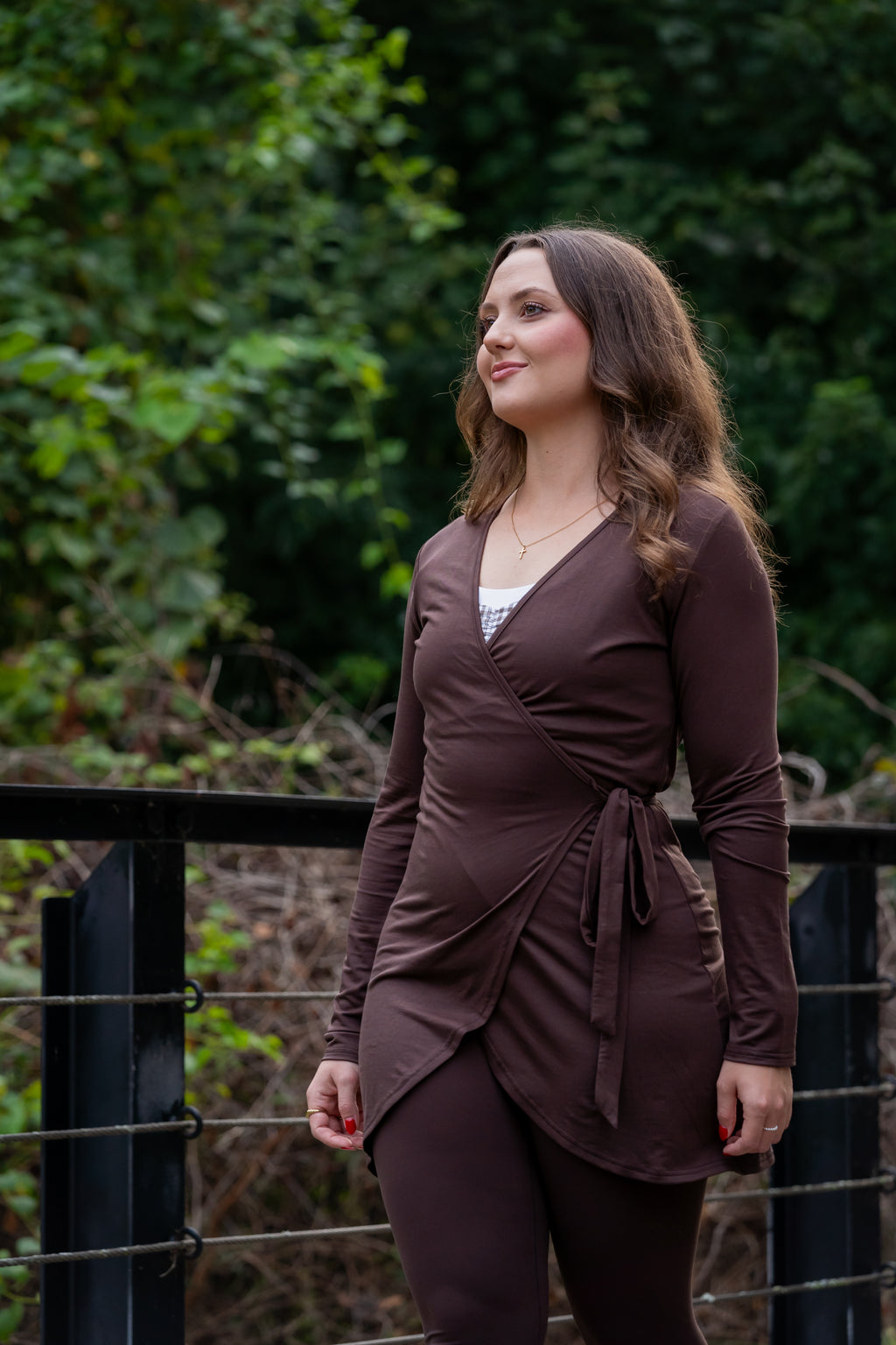 The Signature Wrap Top - Chocolate Brown