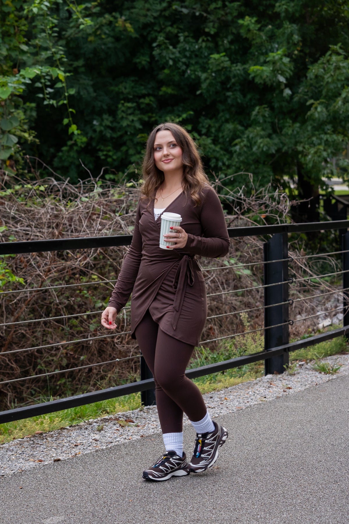 The Signature Wrap Top - Chocolate Brown