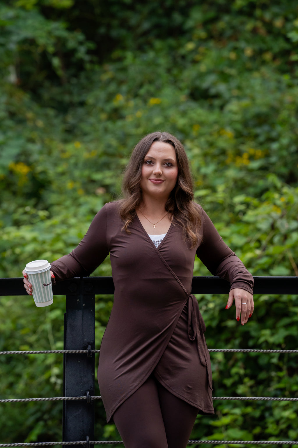 The Signature Wrap Top - Chocolate Brown