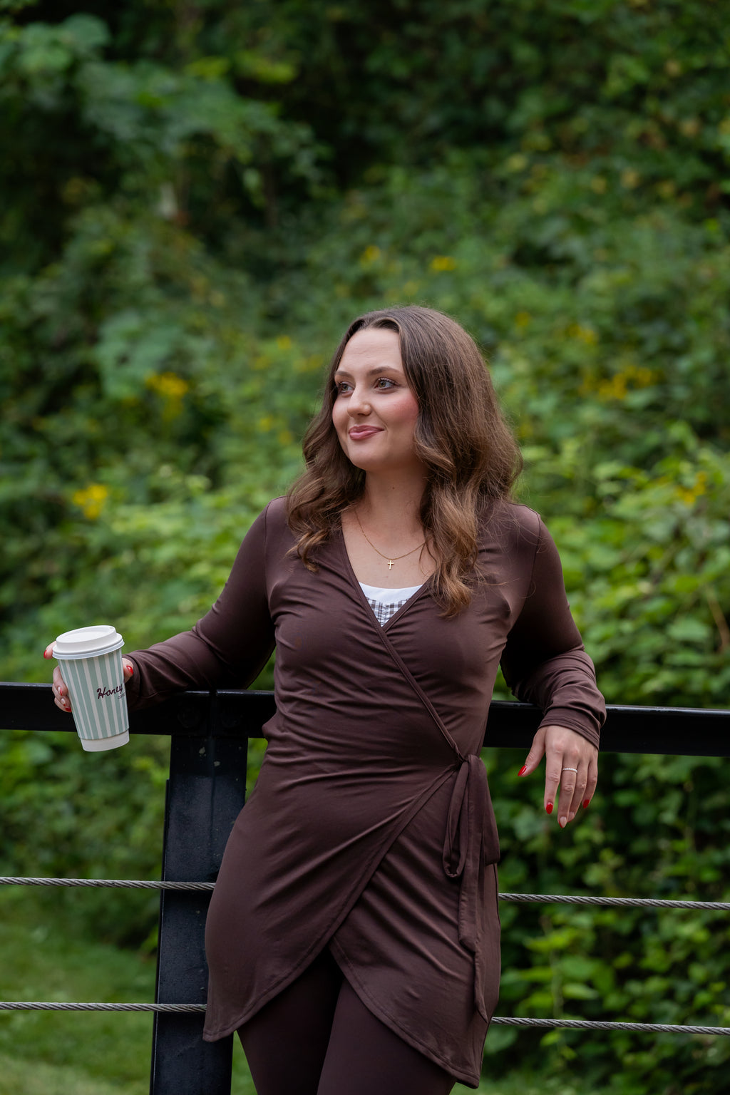 The Signature Wrap Top - Chocolate Brown